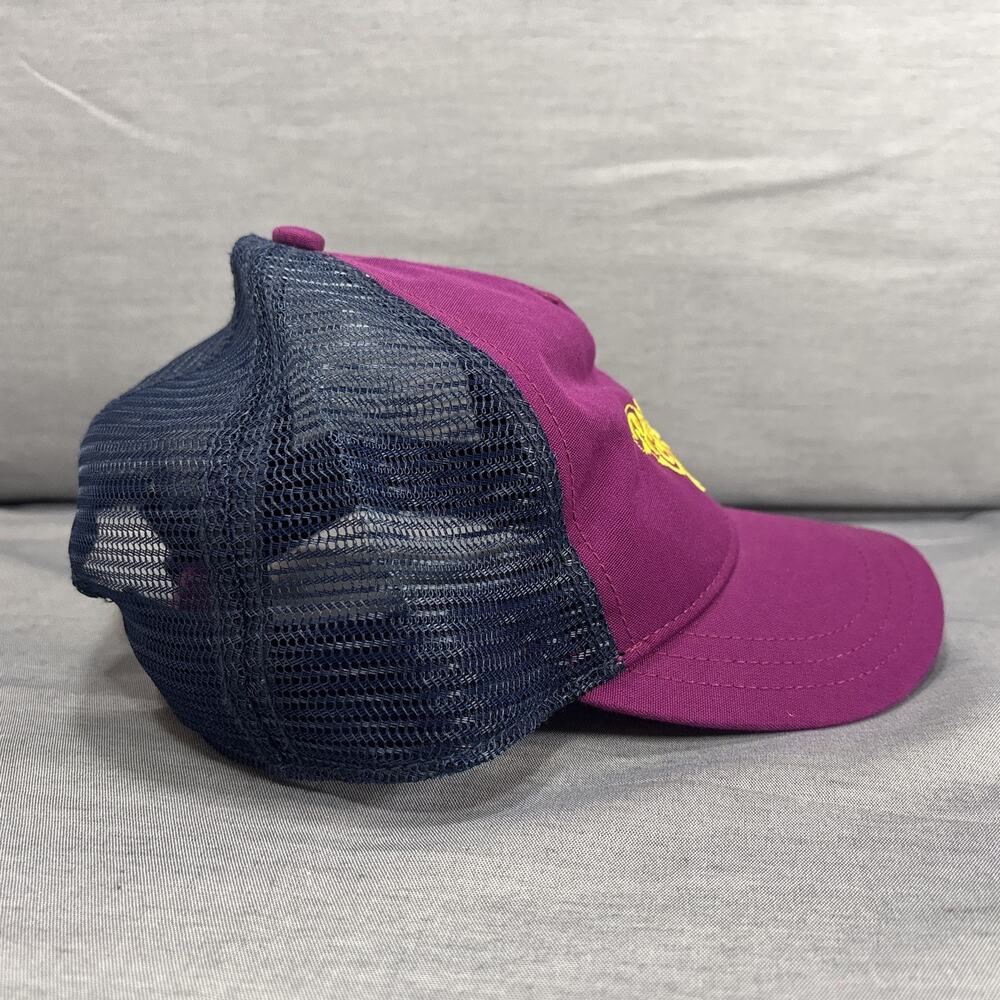 Patagonia Yellow Logo Purple Mesh Snapback Hat Cap - Picture 4 of 7